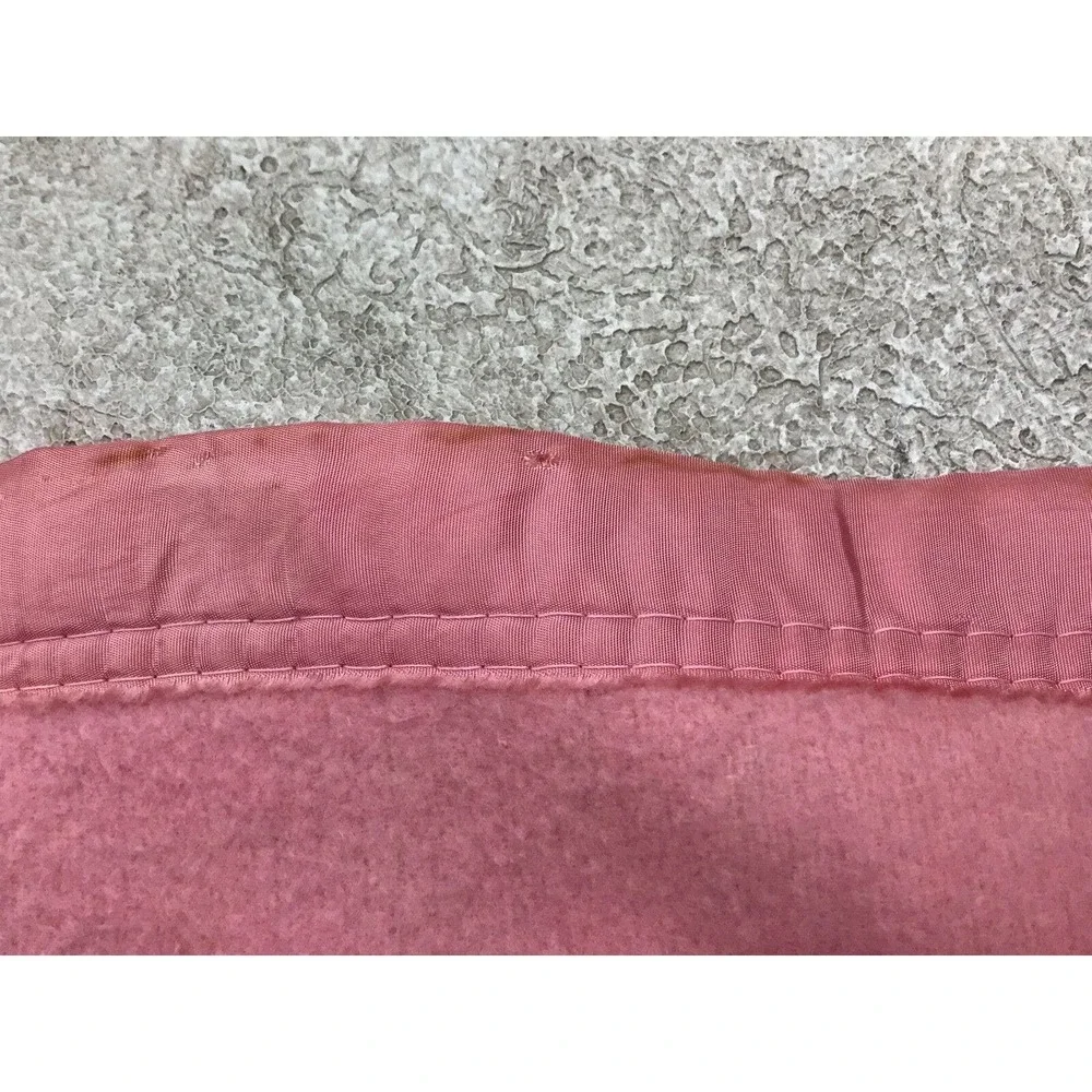 Vintage Baby Girl Blanket Pink White Scotty Dog Terrier 37x49 Flaws Age Wear‎